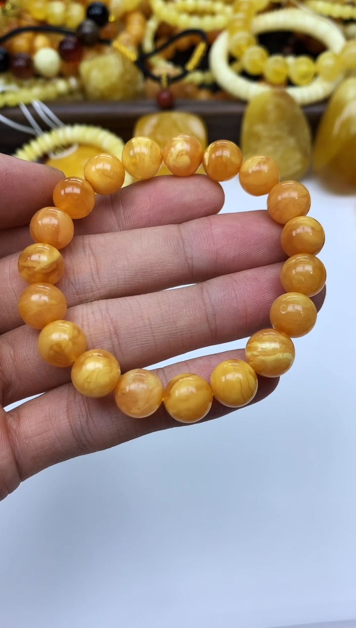 裸石琥珀未镶嵌手串