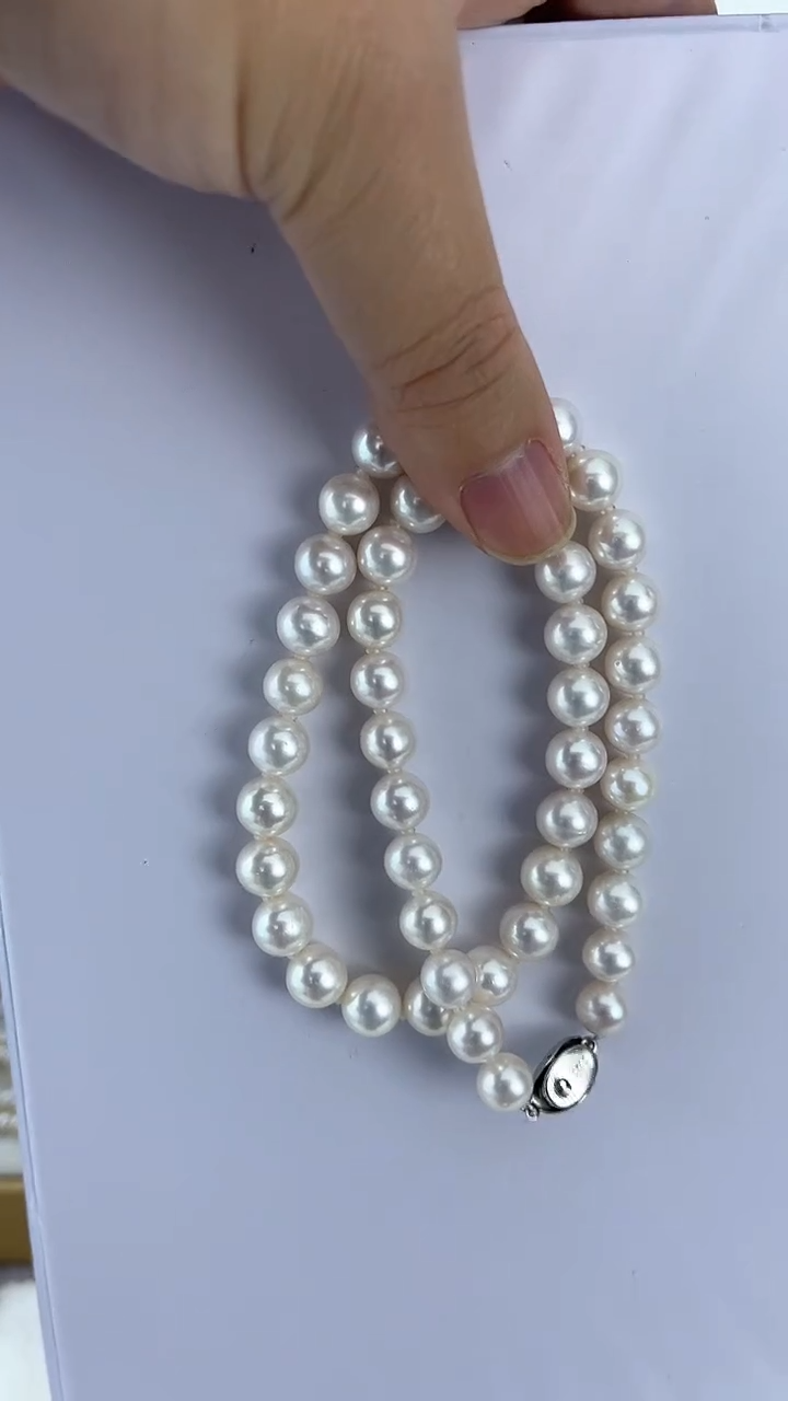 【闪购商品】淡水珍珠颈饰未镶嵌天然极光珍珠项链约9