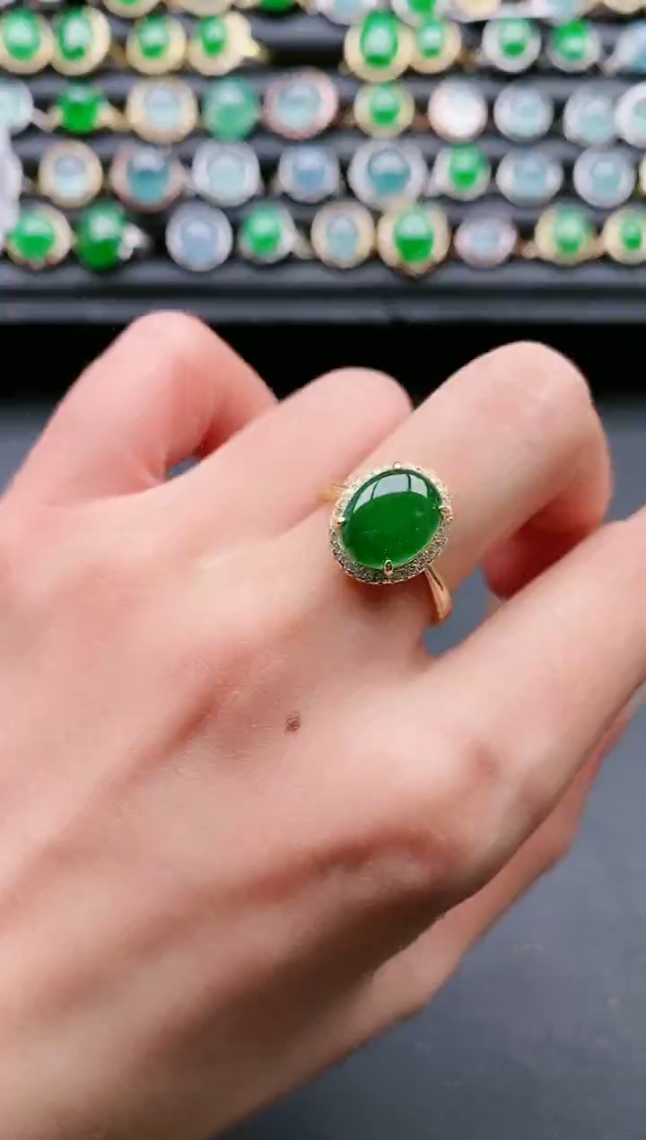 【闪购商品】翡翠戒指银S925镶嵌111111