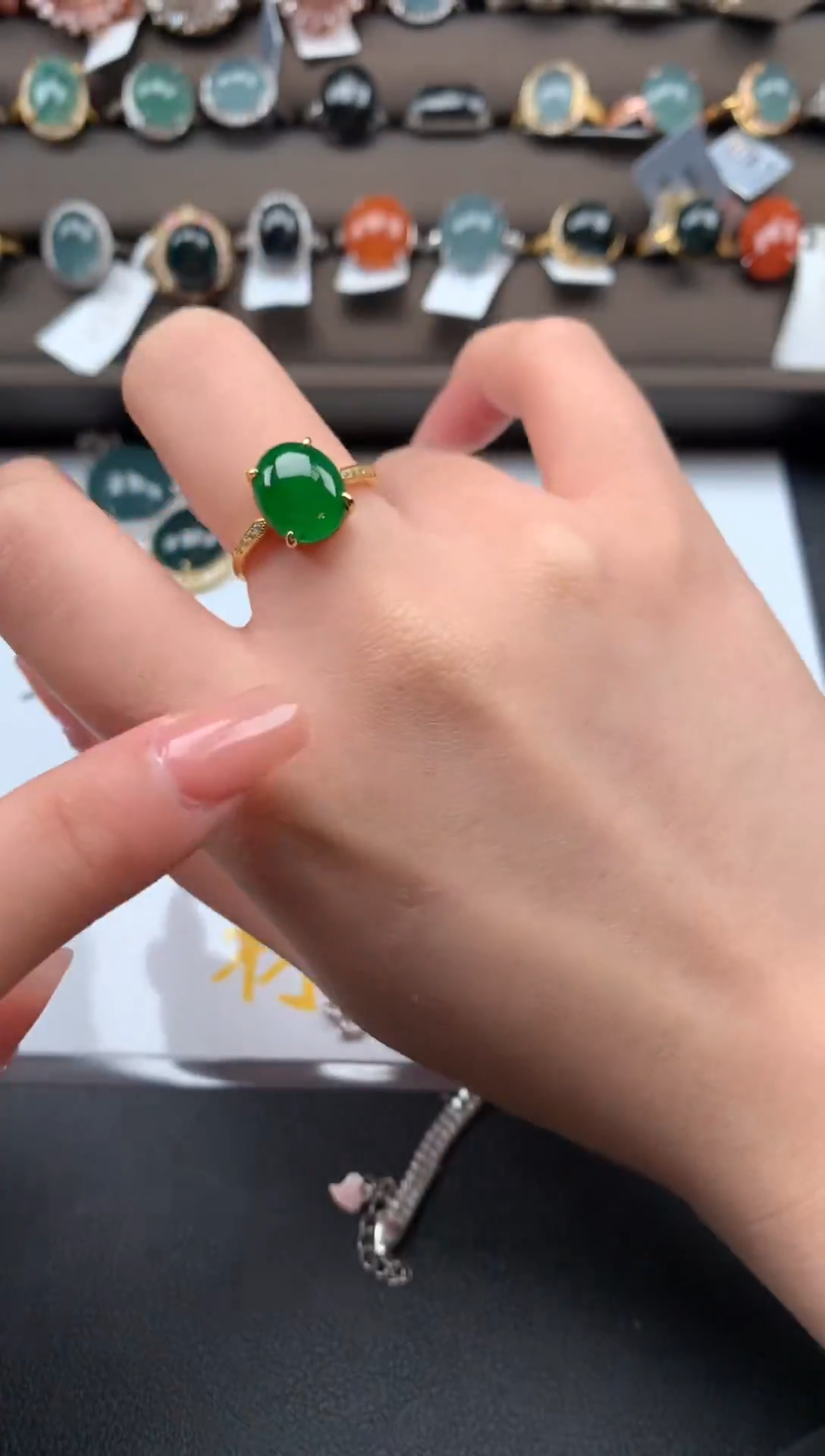 【闪购商品】翡翠戒指银S925镶嵌2141