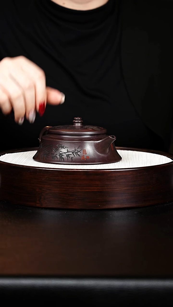 茶壶紫砂斗笠壶