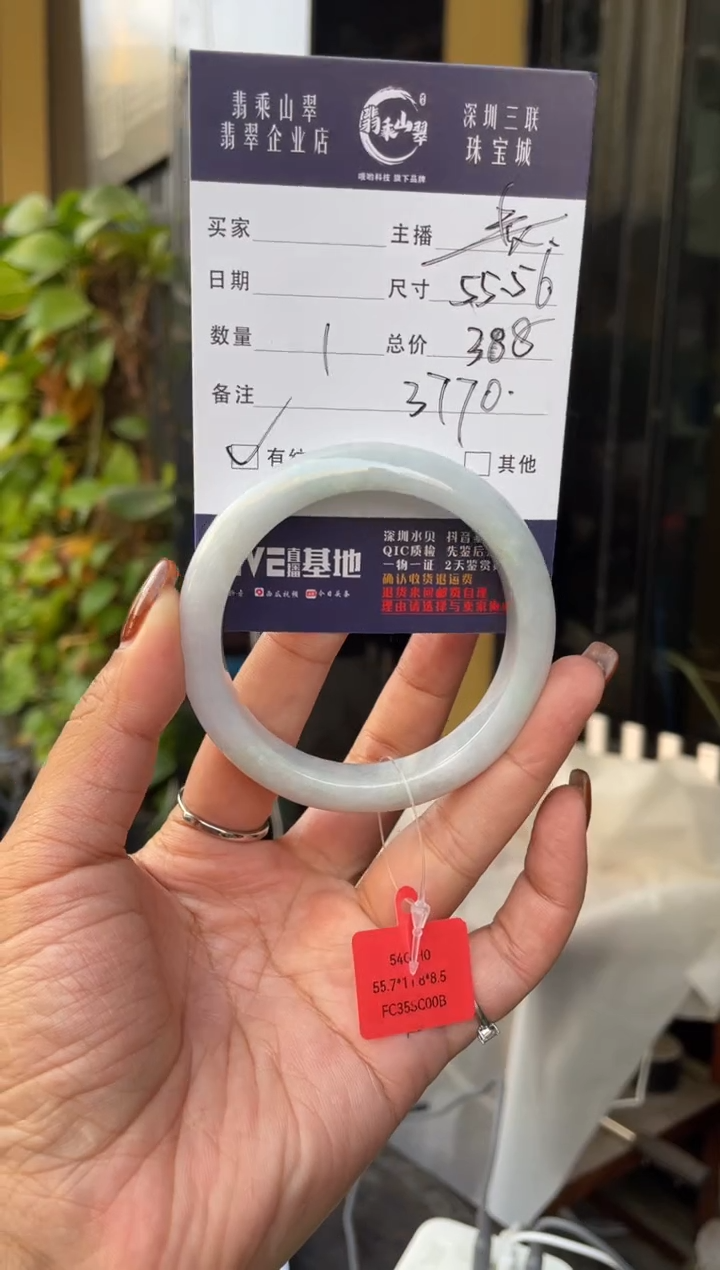 未镶嵌手镯翡翠C 55-56正圈 3770