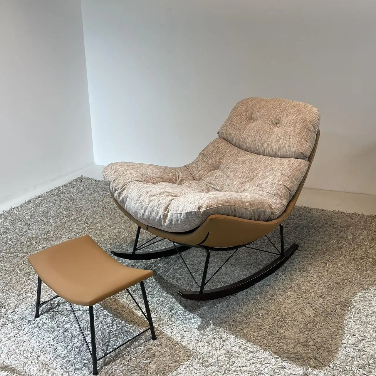 摇摇椅单人沙发客厅阳台轻奢休闲躺椅久坐逍遥沙发背景装饰画家用