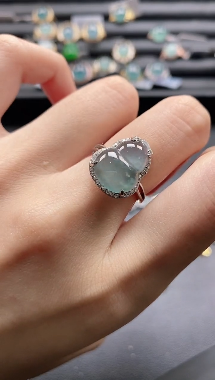 【闪购商品】翡翠戒指银S925镶嵌1111