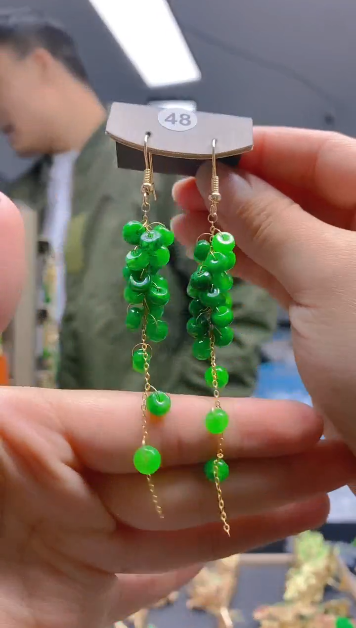 【闪购商品】翡翠耳饰合金0315翡翠耳钩