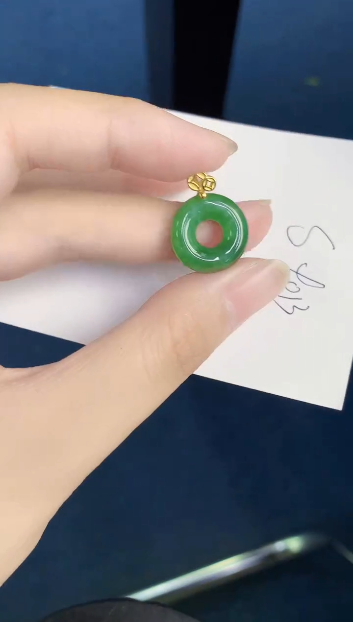 翡翠银S925镶嵌颈饰天然翡翠缅甸A货