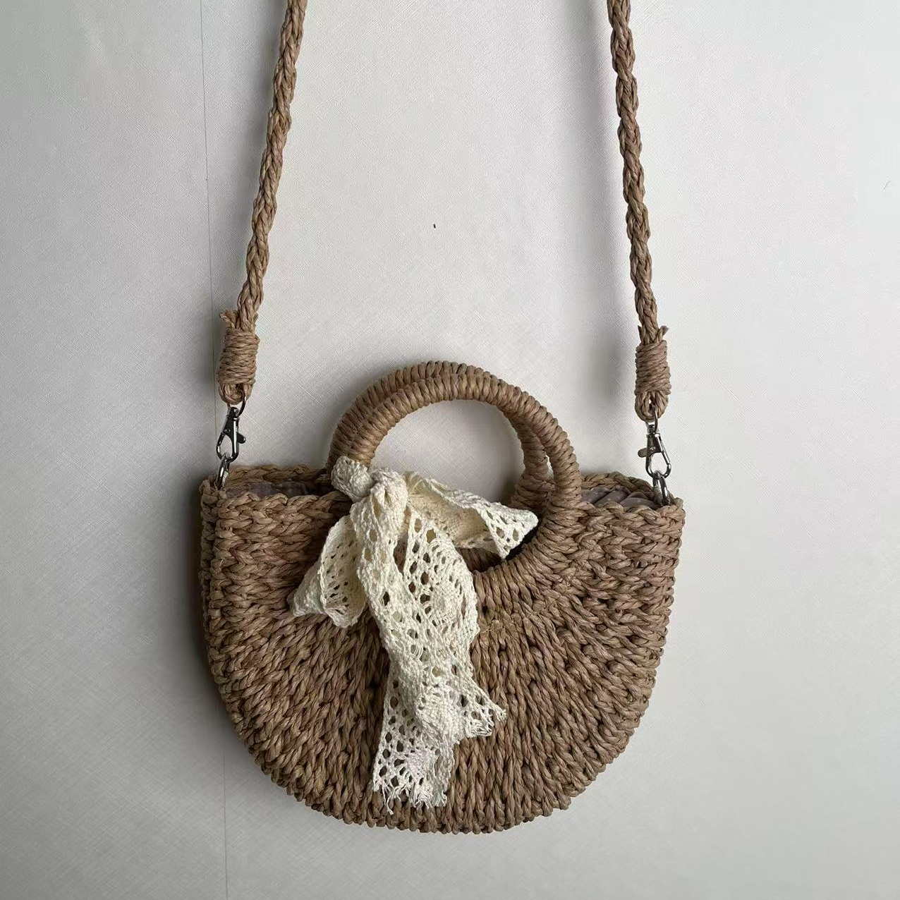 小半月编织包手拎单肩斜挎皆可