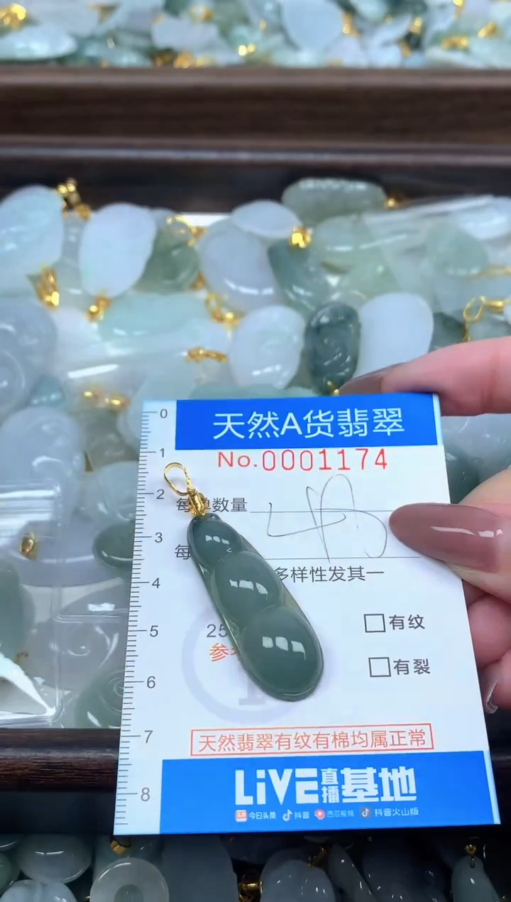 颈饰未镶嵌翡翠净货挂件-1174