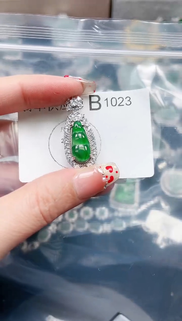 【闪购商品】翡翠颈饰未镶嵌1023赠皮绳