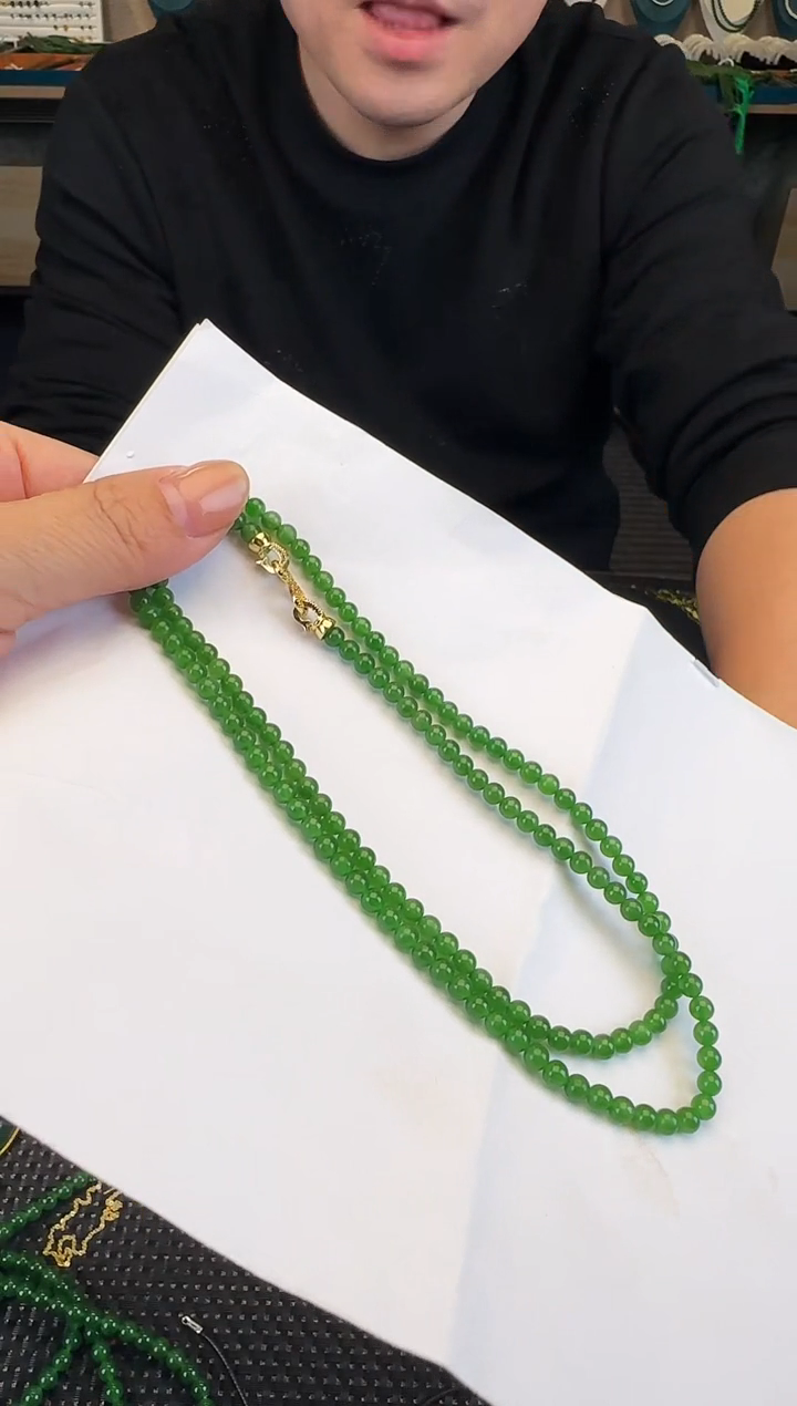 颈饰未镶嵌和田玉卡4毛衣链（无黑点）