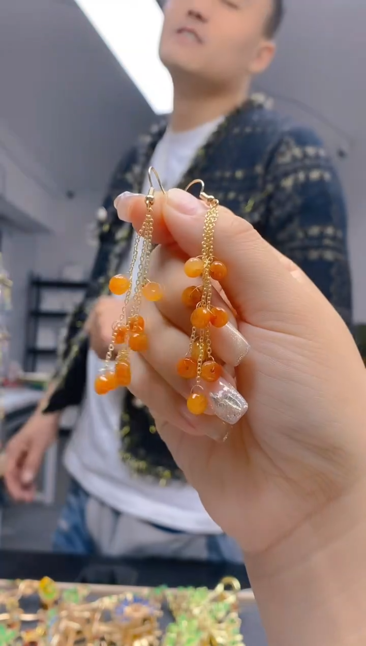 【闪购商品】翡翠耳饰合金192翡翠耳钩