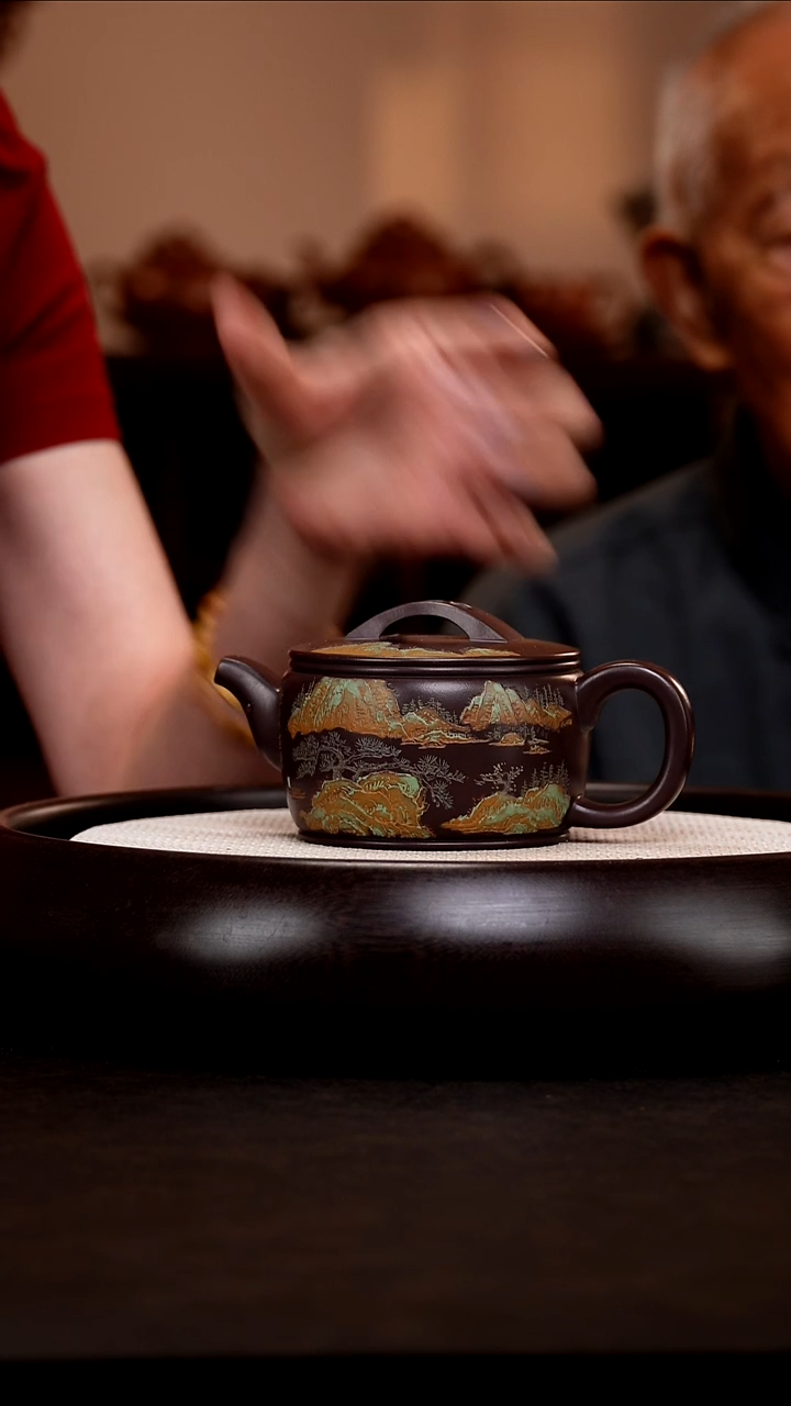 茶壶紫砂SZY12甲级紫泥汉瓦240cc