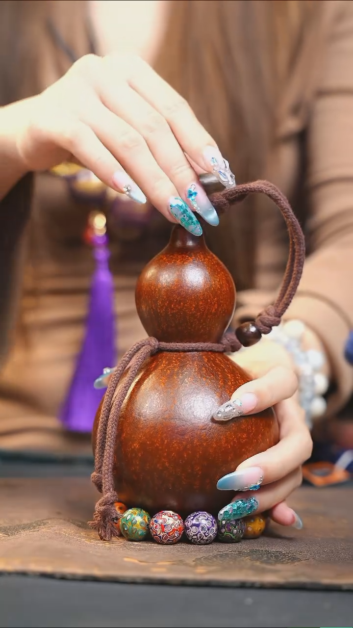 【闪购商品】WA232大漆酒葫芦不包手串及旋转底座