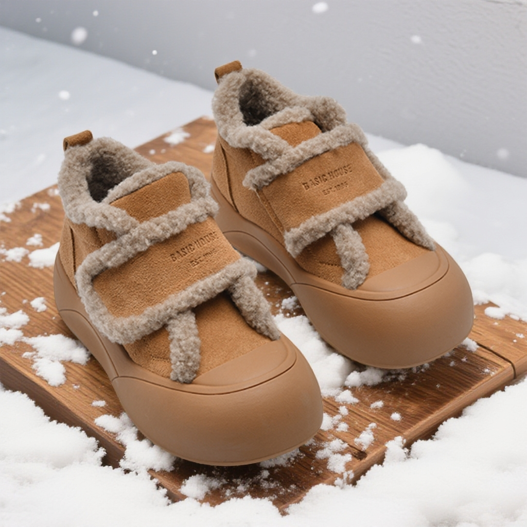 2025年新款加绒加厚冬季休闲魔术贴复古保暖雪地棉鞋B1094B94162