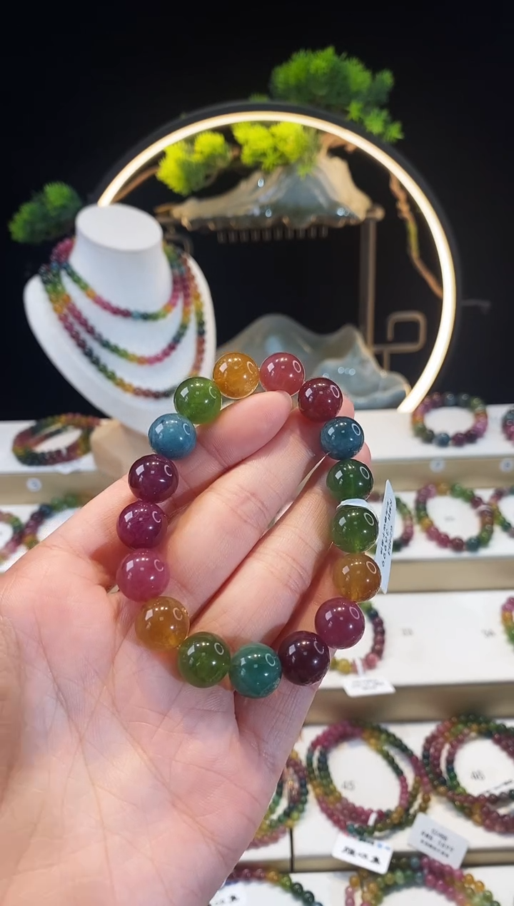 【闪购商品】碧玺手链未镶嵌   G2483素圈颜色微差