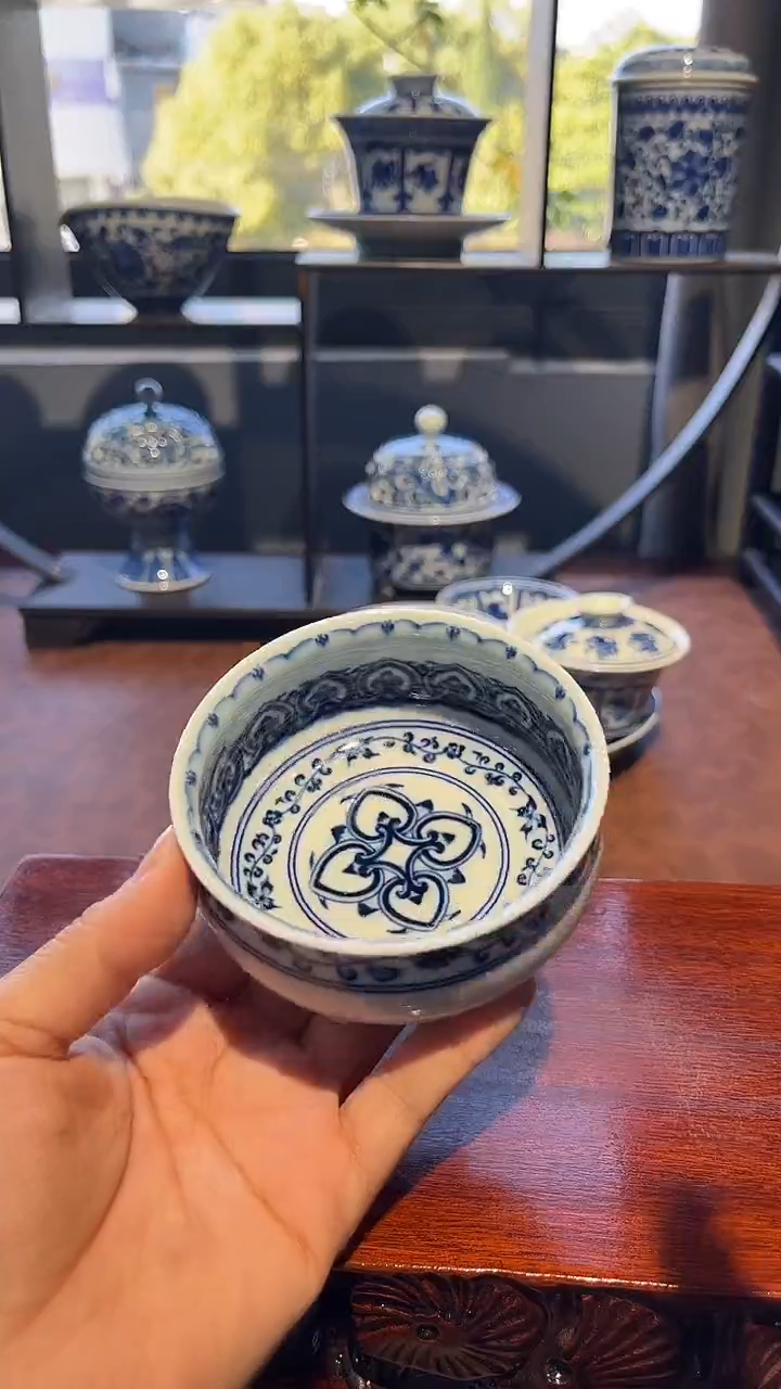 镹曰柴窑手工手绘青花