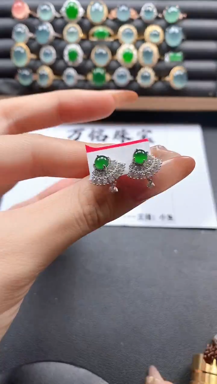 银S925镶嵌戒指翡翠51511