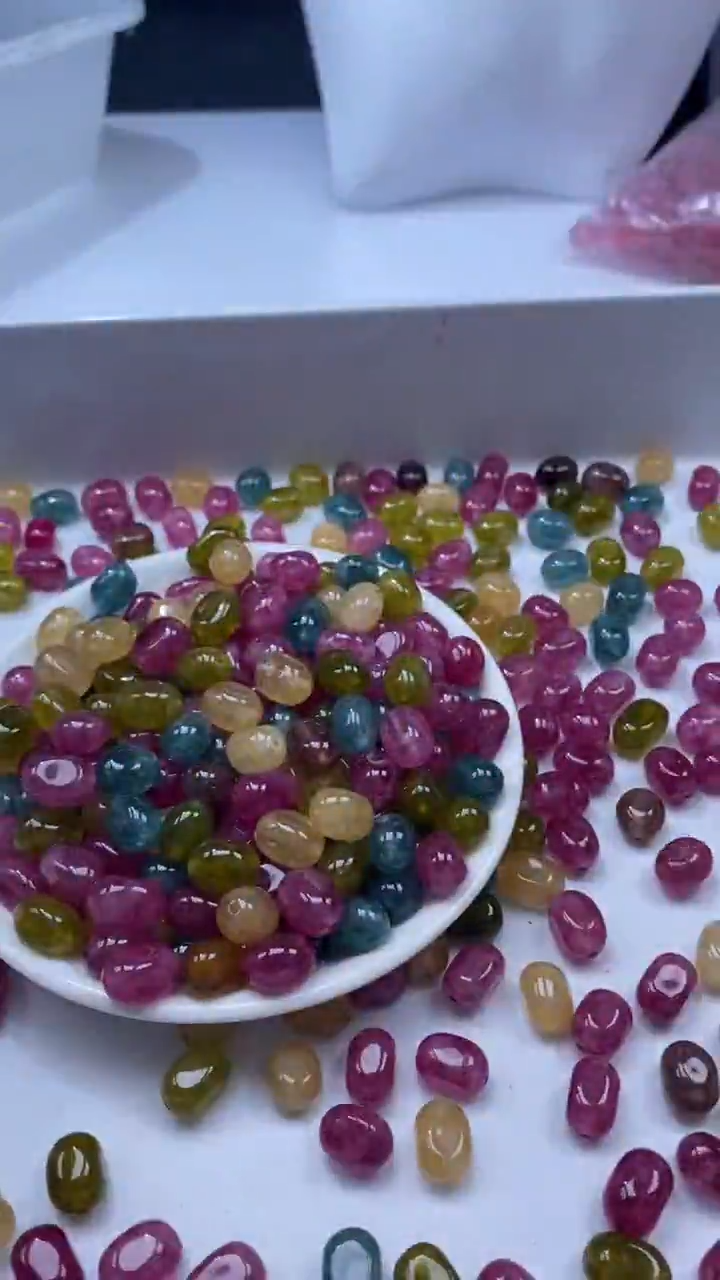 颈饰未镶嵌水晶W2972老矿碧玺随型10mm*20颗