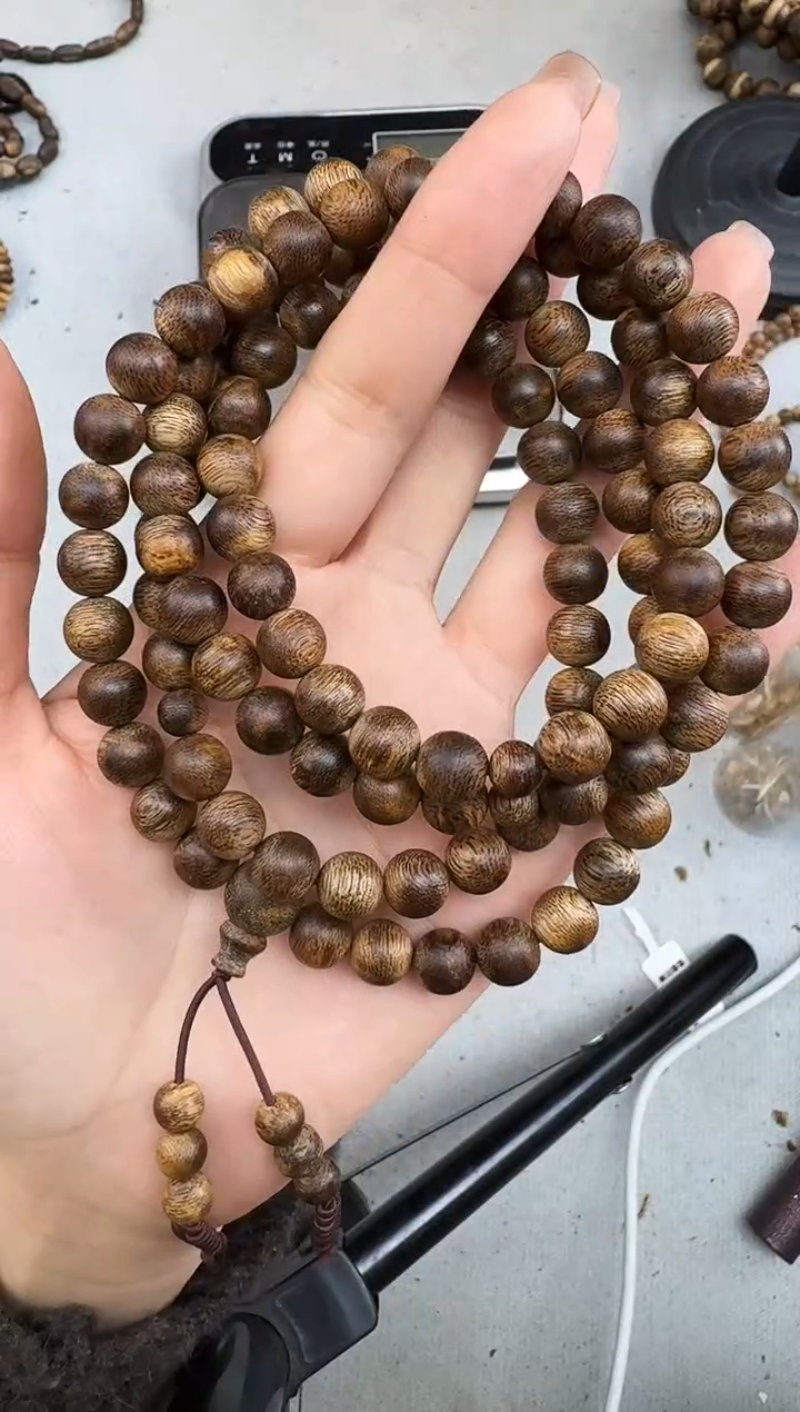 沉香手串0932沉香老料圆珠多圈多样性发一