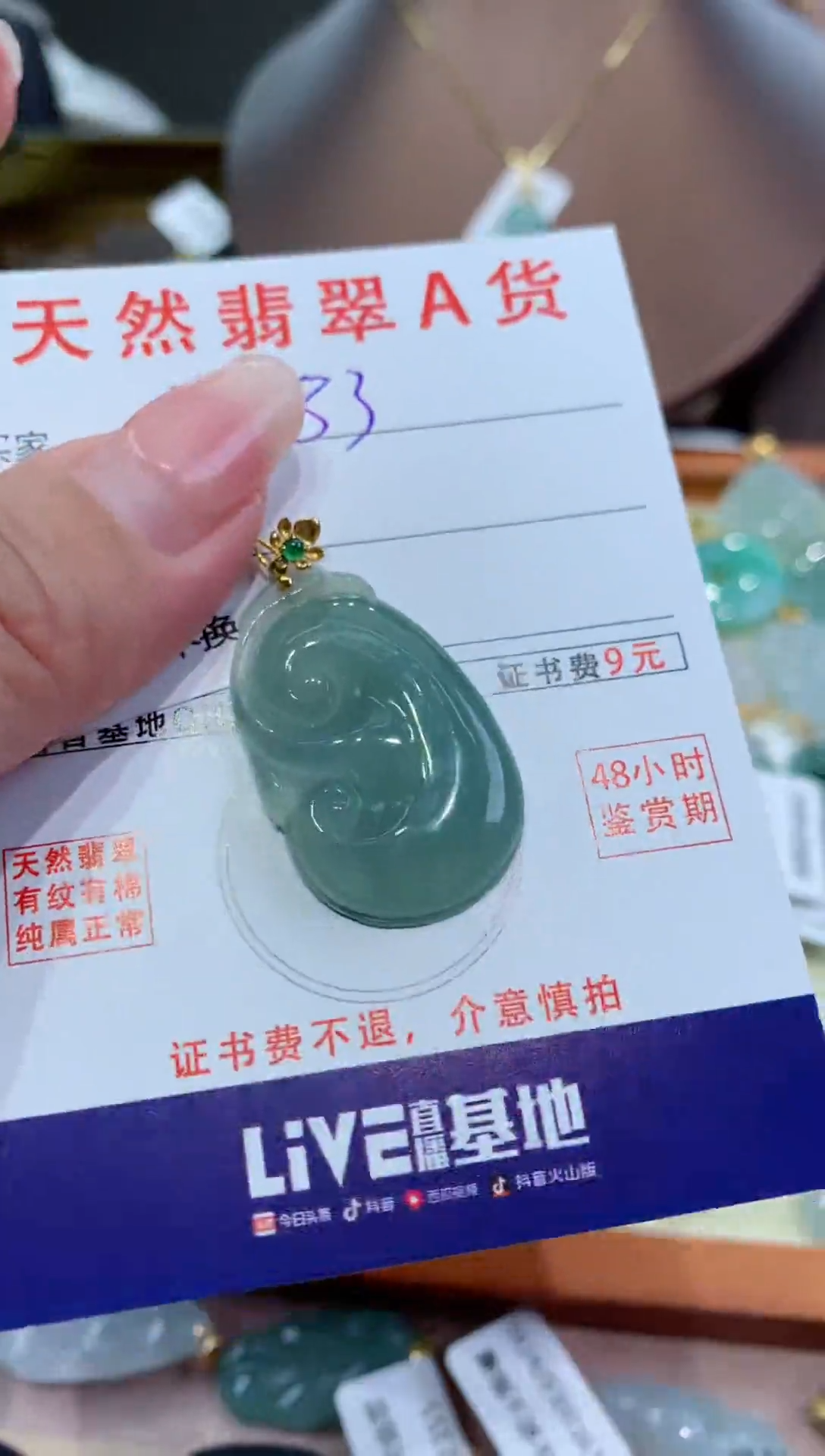 【闪购商品】翡翠颈饰未镶嵌天然翡翠A货挂件