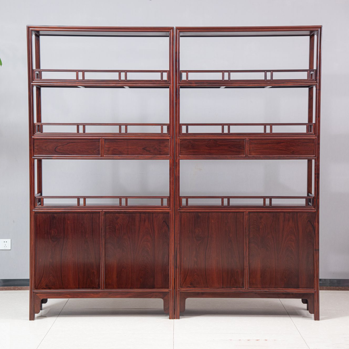 绒毛黄檀明式博古架经典复刻书架多宝阁古典简约隔断