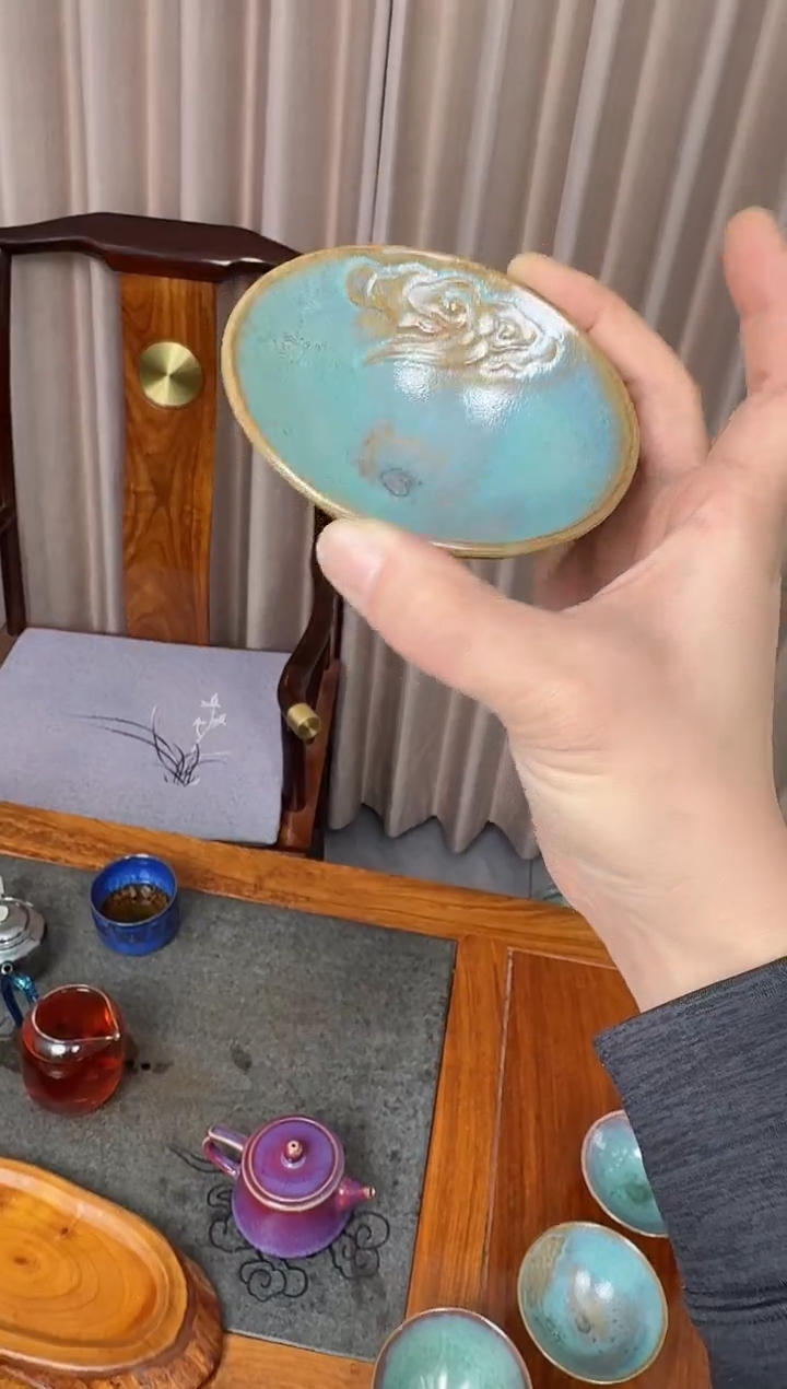 【闪购商品】瓷片123-1祥云盏（一亓九窑）