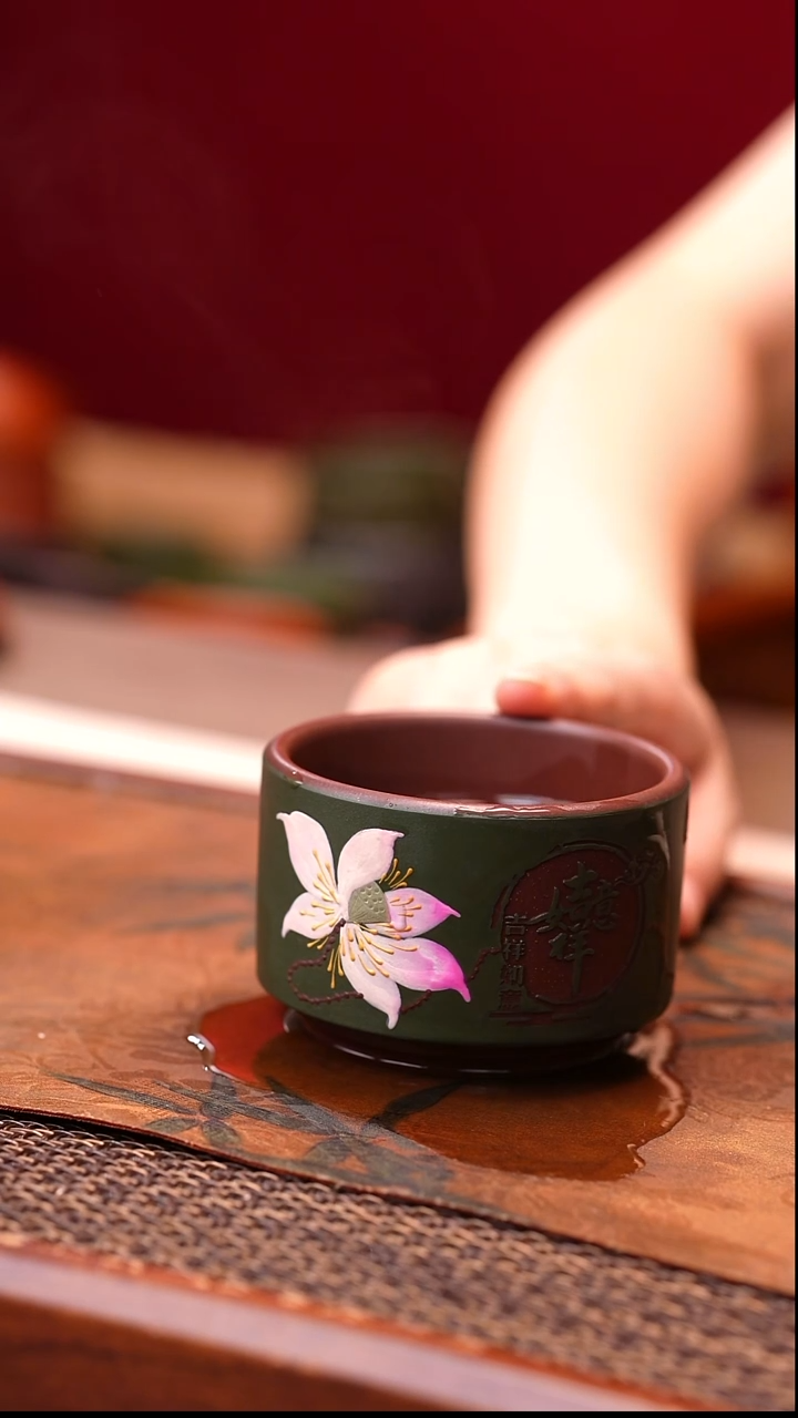 茶杯紫砂笑笑甄选原矿紫砂