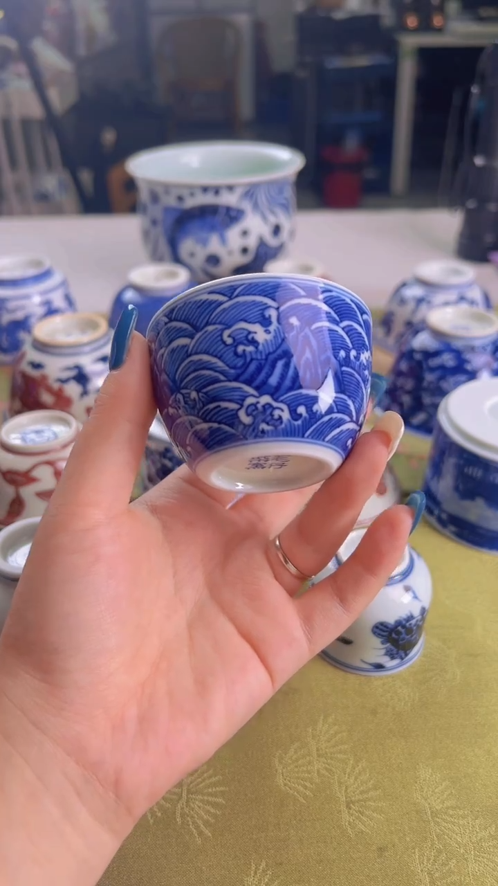 瓷片景德镇毛仔柴窑杯