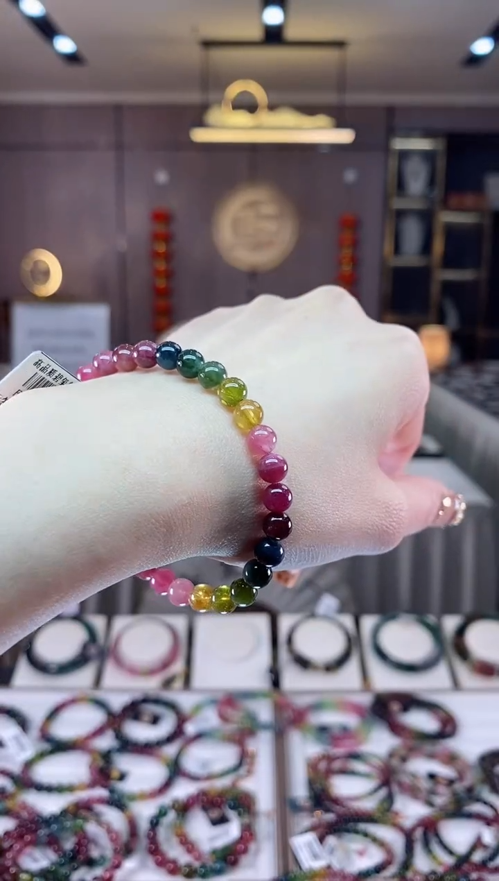 【闪购商品】碧玺单圈手串6mm+未镶嵌一物一证dan