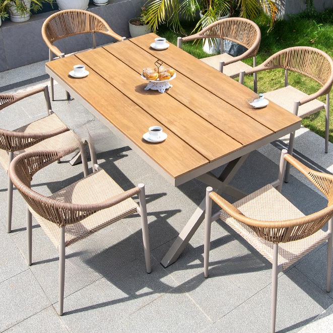 北欧户外桌椅庭院室外体闲藤椅组合别墅花园露台编藤露天阳台桌椅