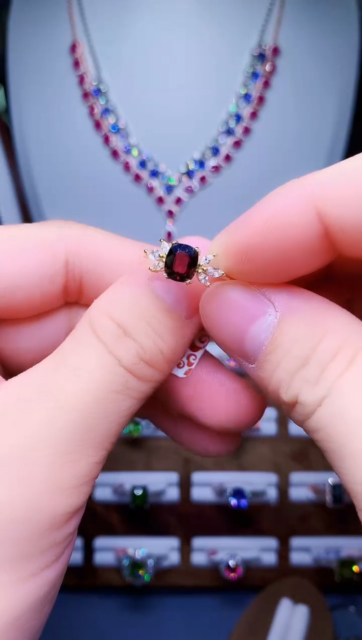 【闪购商品】尖晶石戒指银S925镶嵌2-30