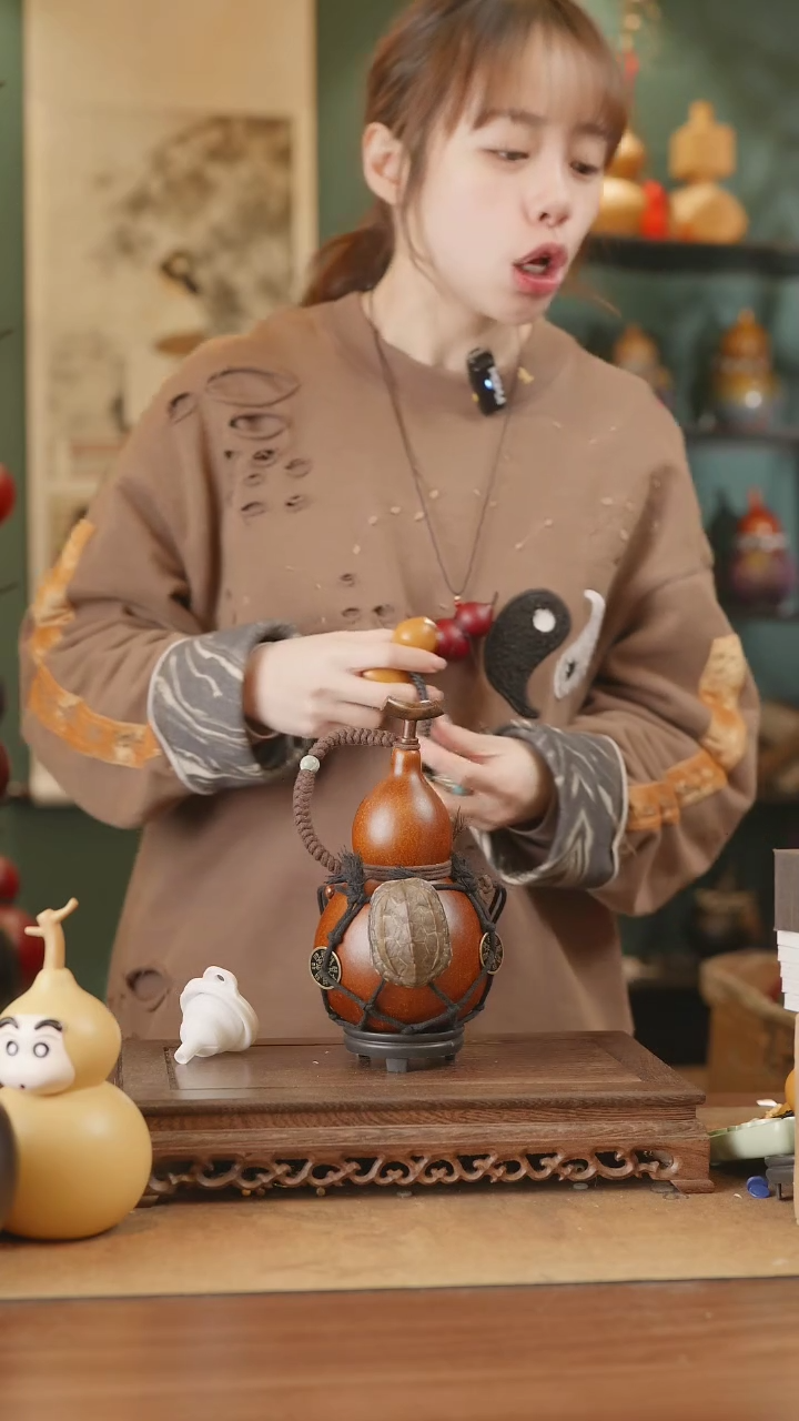 【闪购商品】158号精品天然大漆工艺防渗内胆酒葫芦~