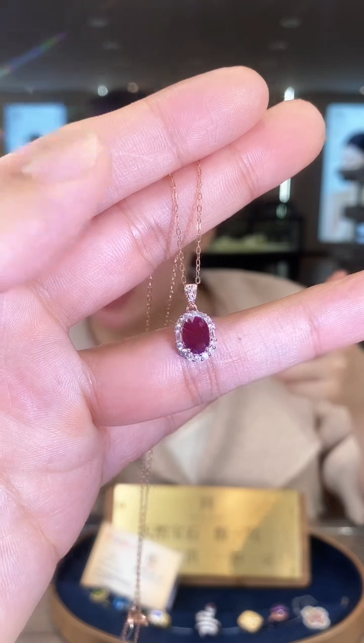【闪购商品】红宝石项链银S925镶嵌09