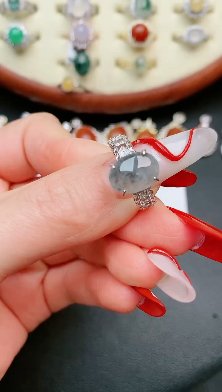 【闪购商品】翡翠戒指银S925镶嵌.....