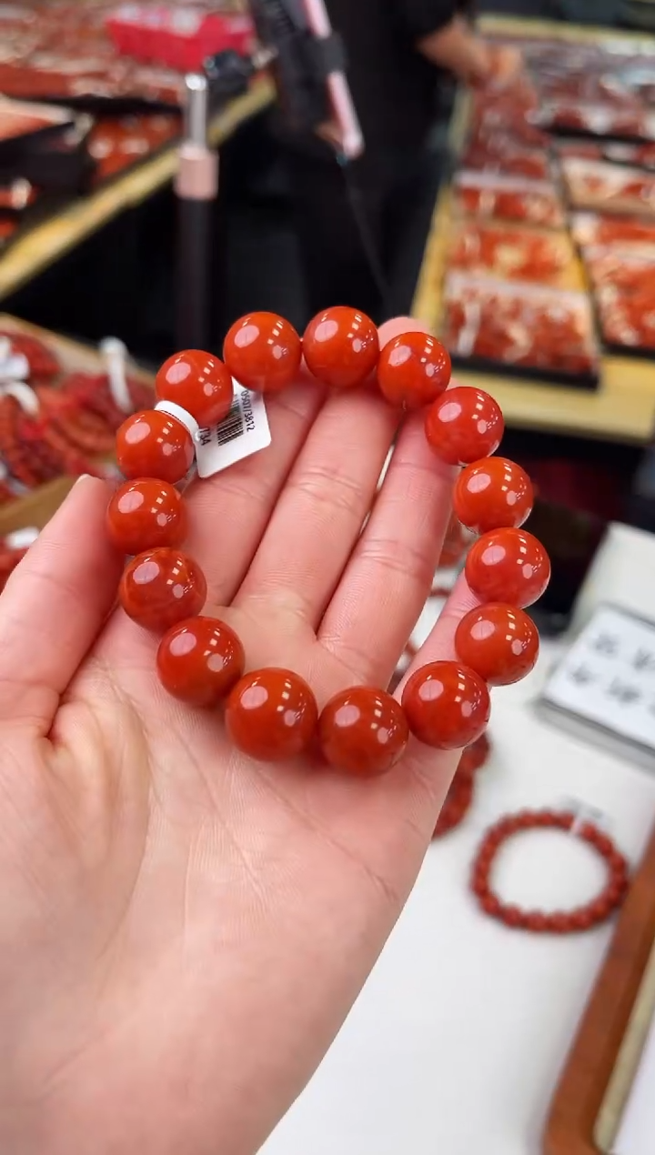 【闪购商品】南红玛瑙瓦西手串14+未镶嵌一个/条
