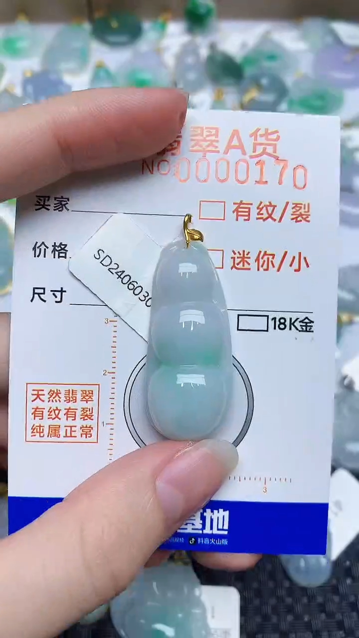 【闪购商品】翡翠颈饰18K金镶嵌53453453