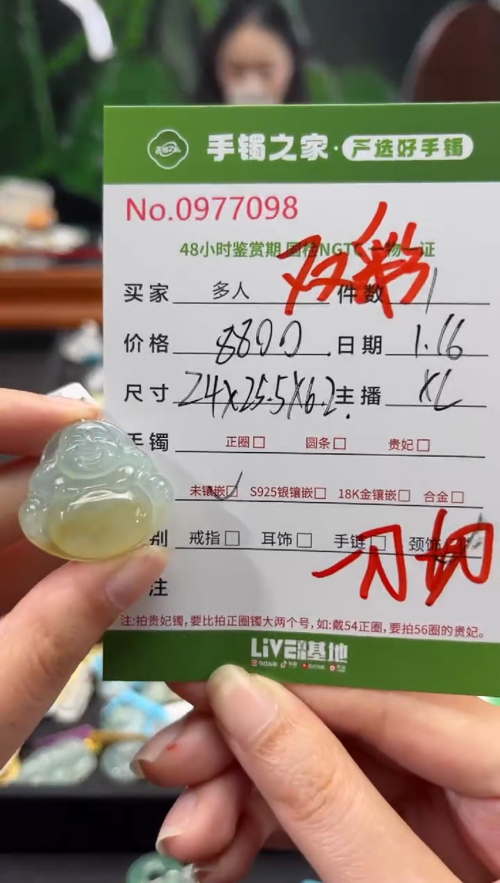【闪购商品】翡翠颈饰未镶嵌多人