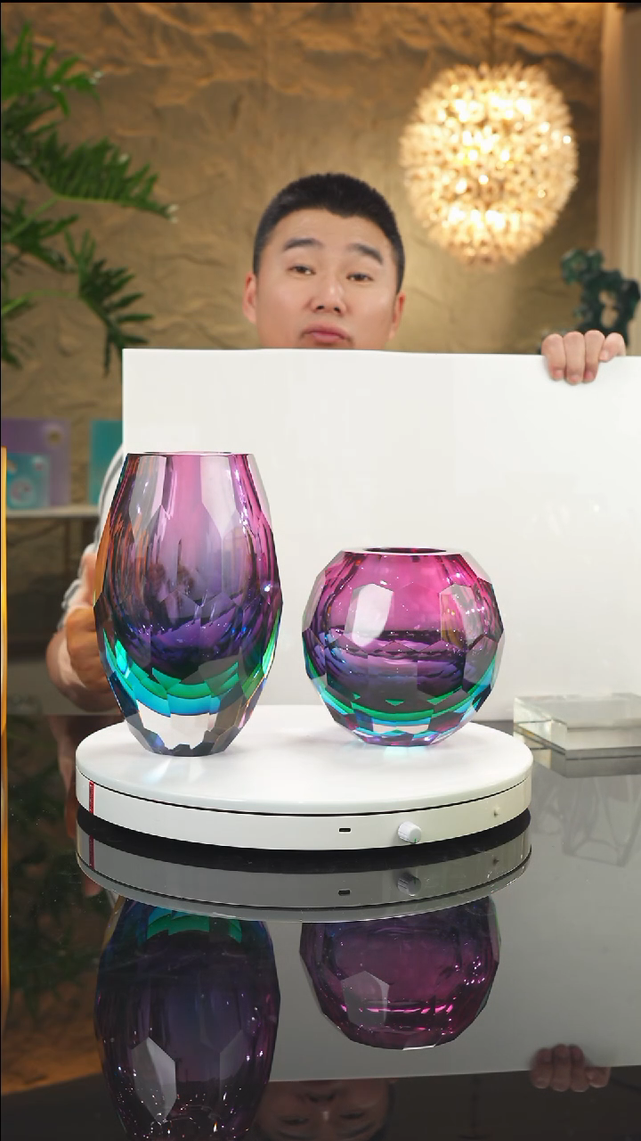 【闪购商品】瓷片福利三色切面花瓶一对