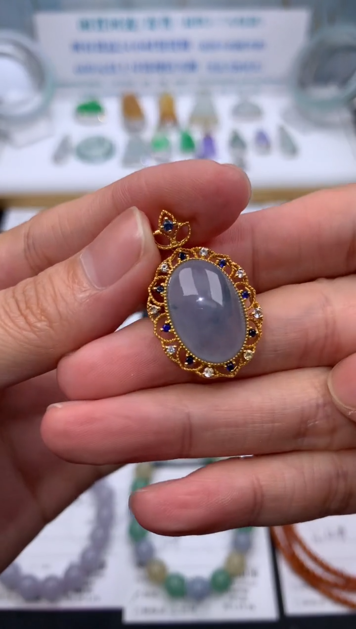 【闪购商品】定制翡翠18K金镶嵌模式推广期24小时鉴赏期