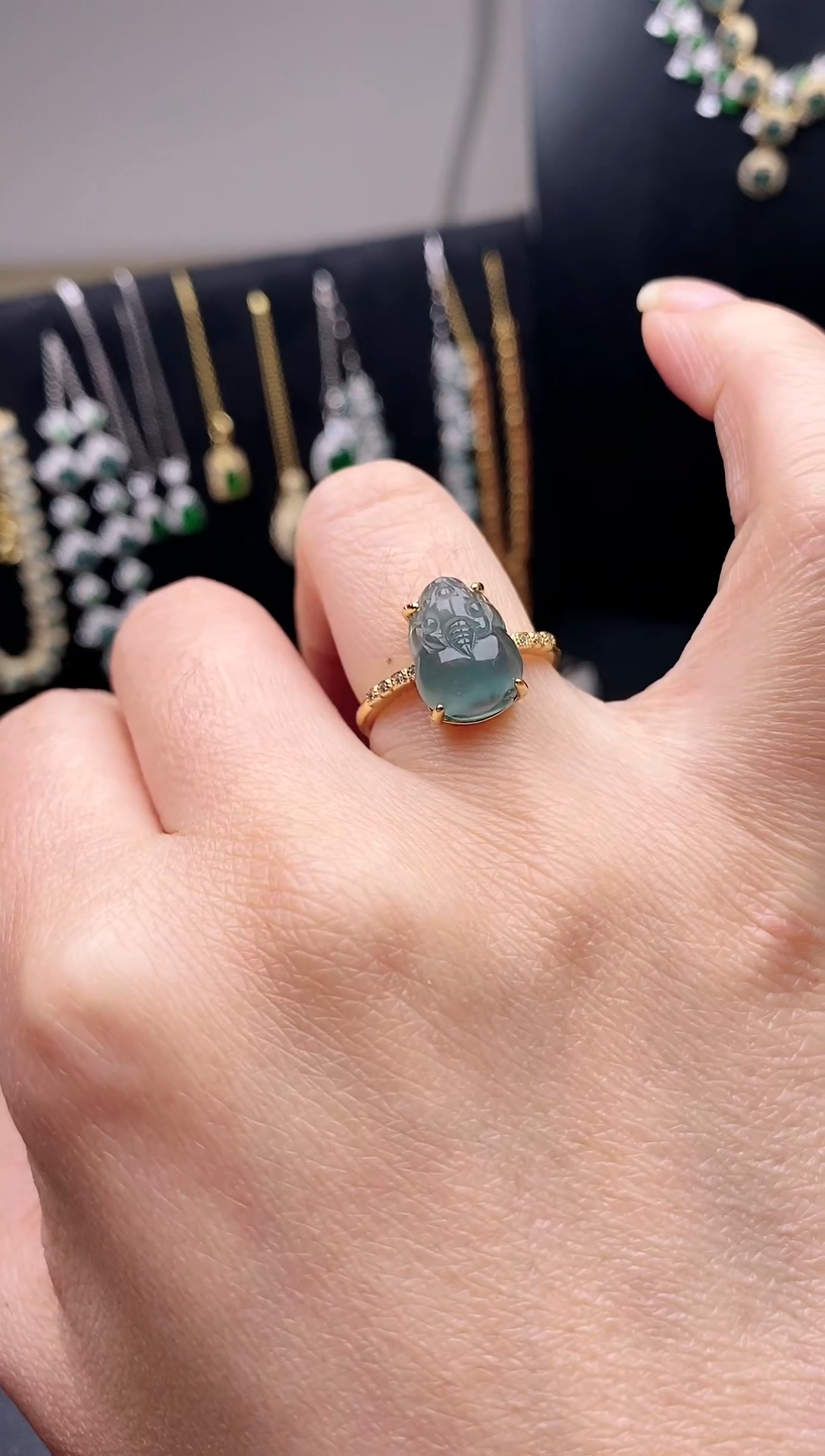 银S925镶嵌戒指翡翠**11111111