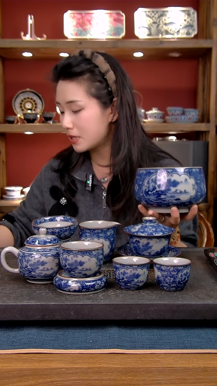 简装家用款9件套 老陶泥开片纹陶瓷茶具