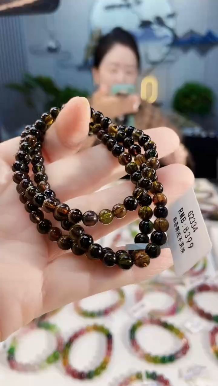 【闪购商品】碧玺手链未镶嵌G2334三圈颜色微差发1