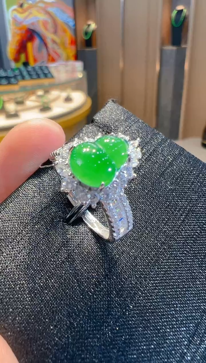 【闪购商品】翡翠戒指银S925镶嵌多样性发货一件