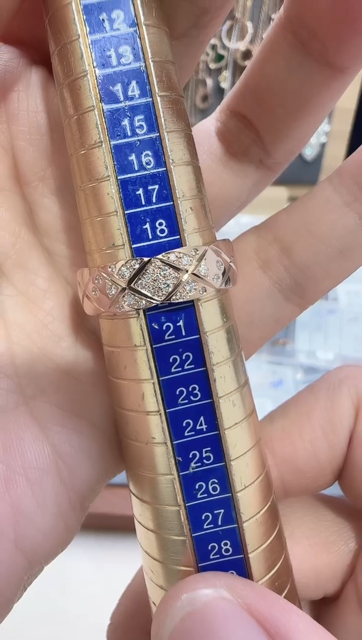 【闪购商品】钻石戒指/指环18K金镶嵌戒指20号