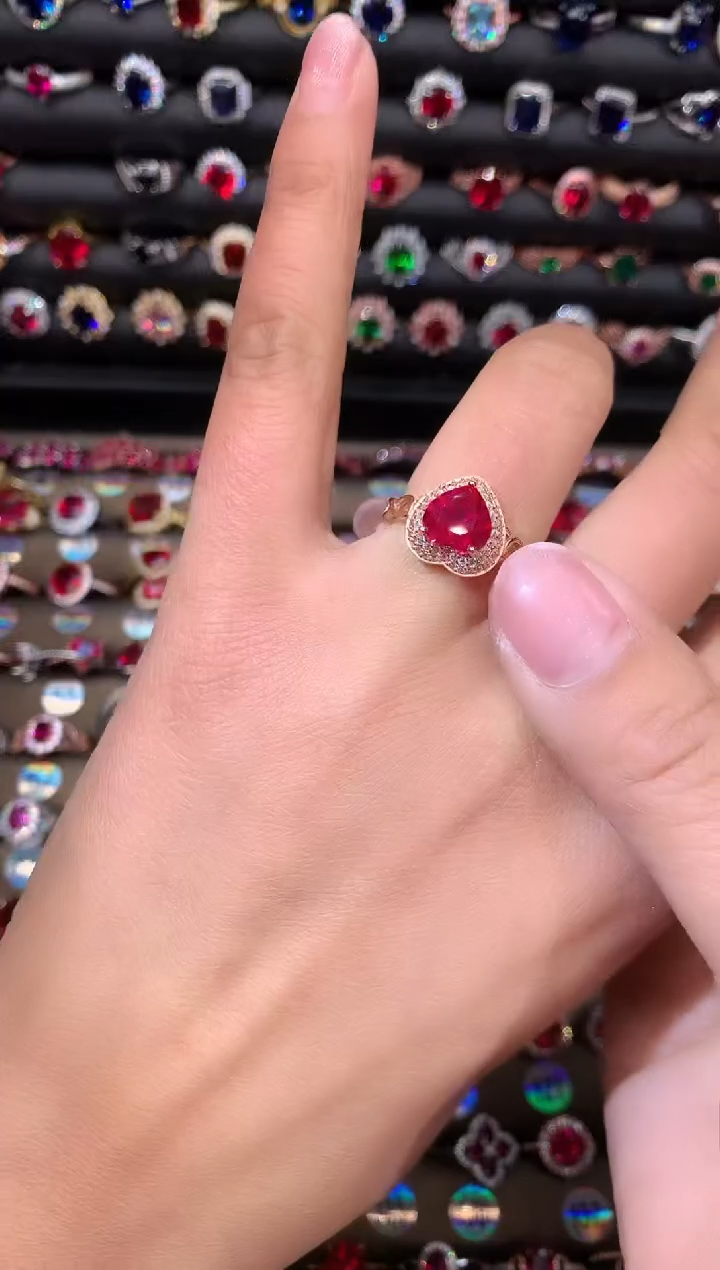 【闪购商品】红宝石戒指银S925镶嵌1