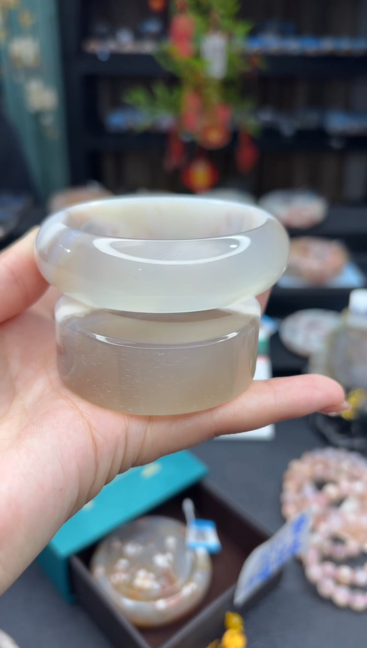 【闪购商品】石英质玉手镯未镶嵌836（60圈赠送镯心）