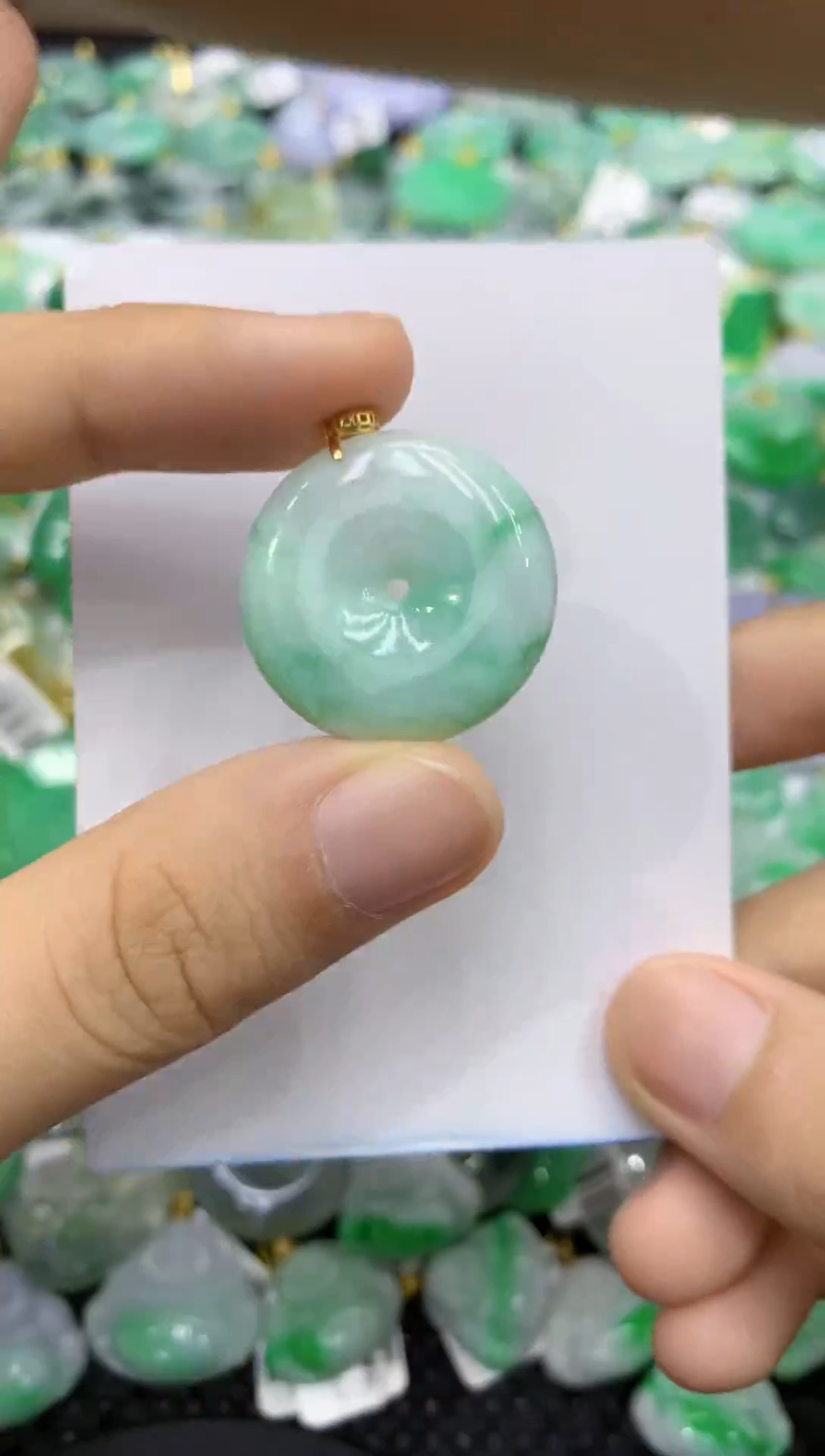 颈饰未镶嵌翡翠天然缅甸翡翠A货