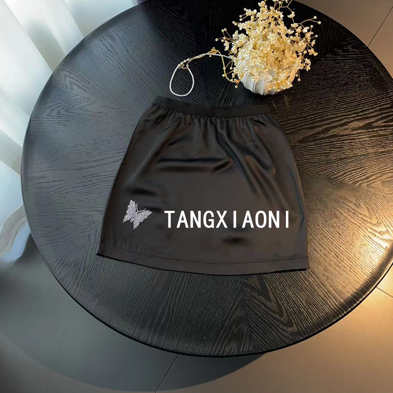 【驿寄蝶花】闪钻蕾丝短裙