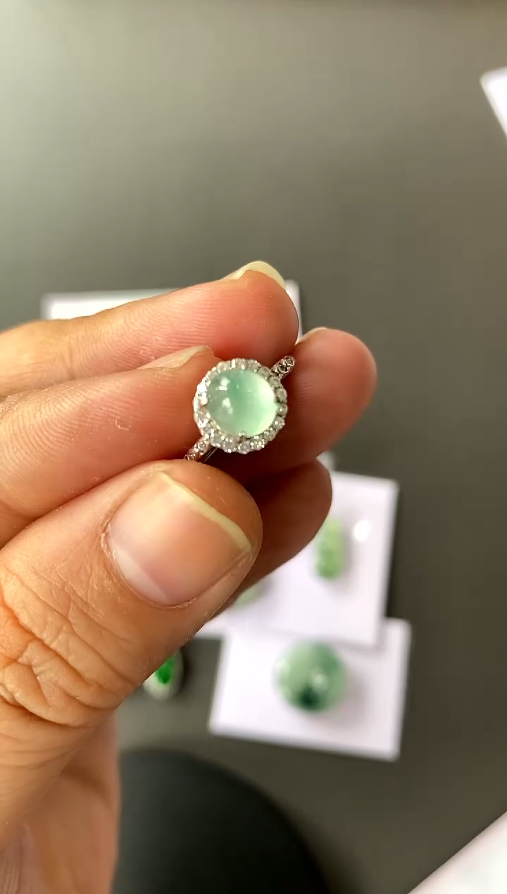 【闪购商品】翡翠戒指银S925镶嵌买断价