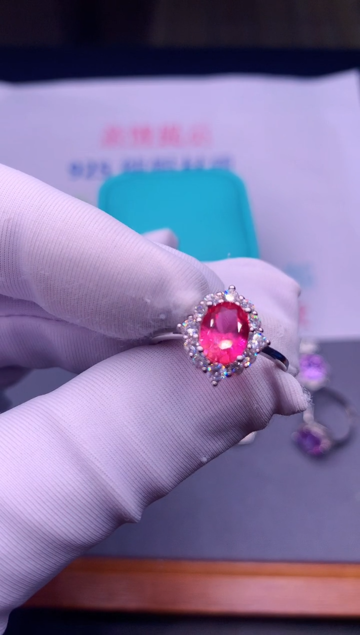 【闪购商品】蓝宝石戒指银S925镶嵌............